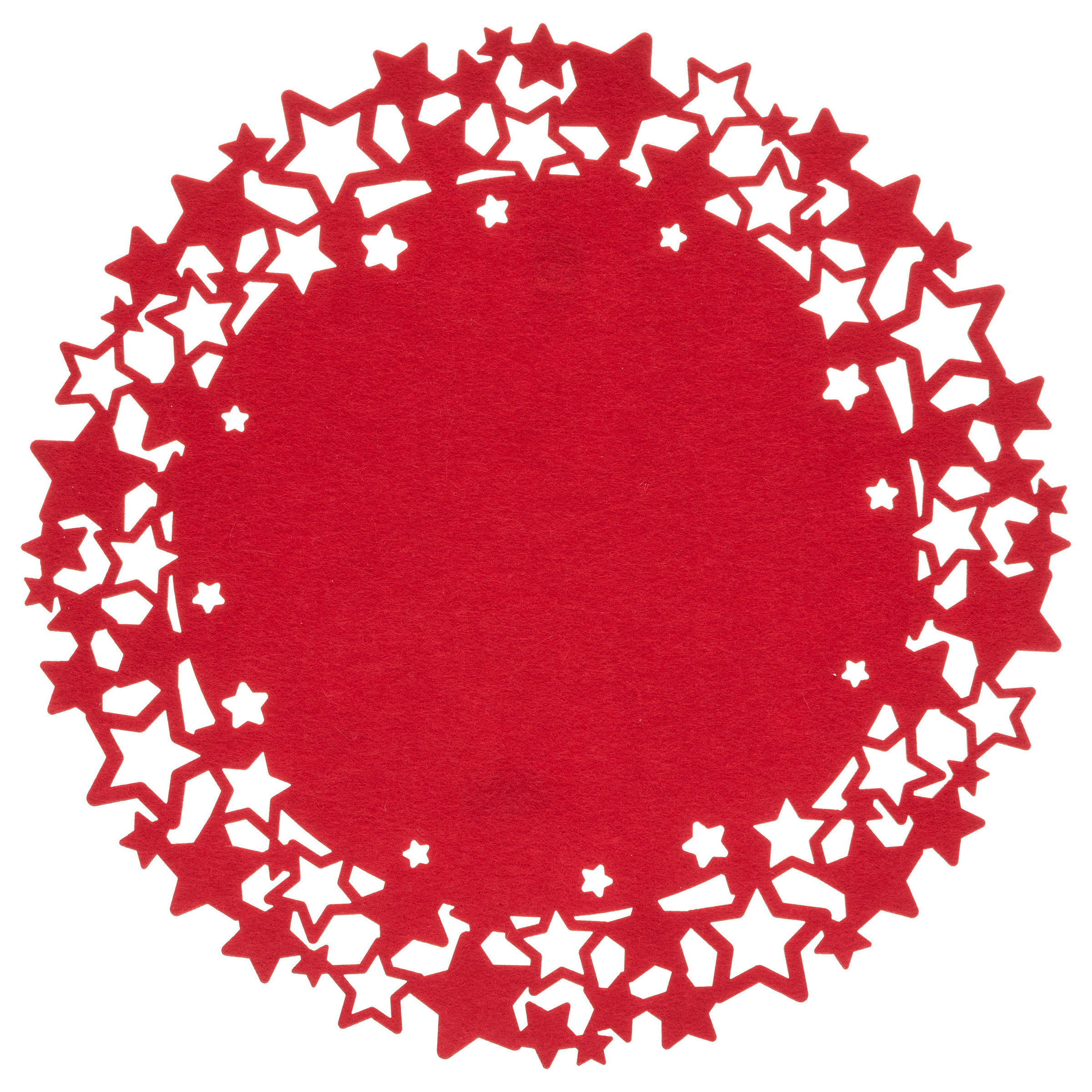 PLATZMATTE Filz Ø 38 cm - Rot, Textil (38cm) - Atmosphera Createur d´interieur