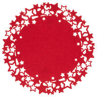 PLATZMATTE Filz Ø 38 cm - Rot, Textil (38cm) - Atmosphera Createur d´interieur