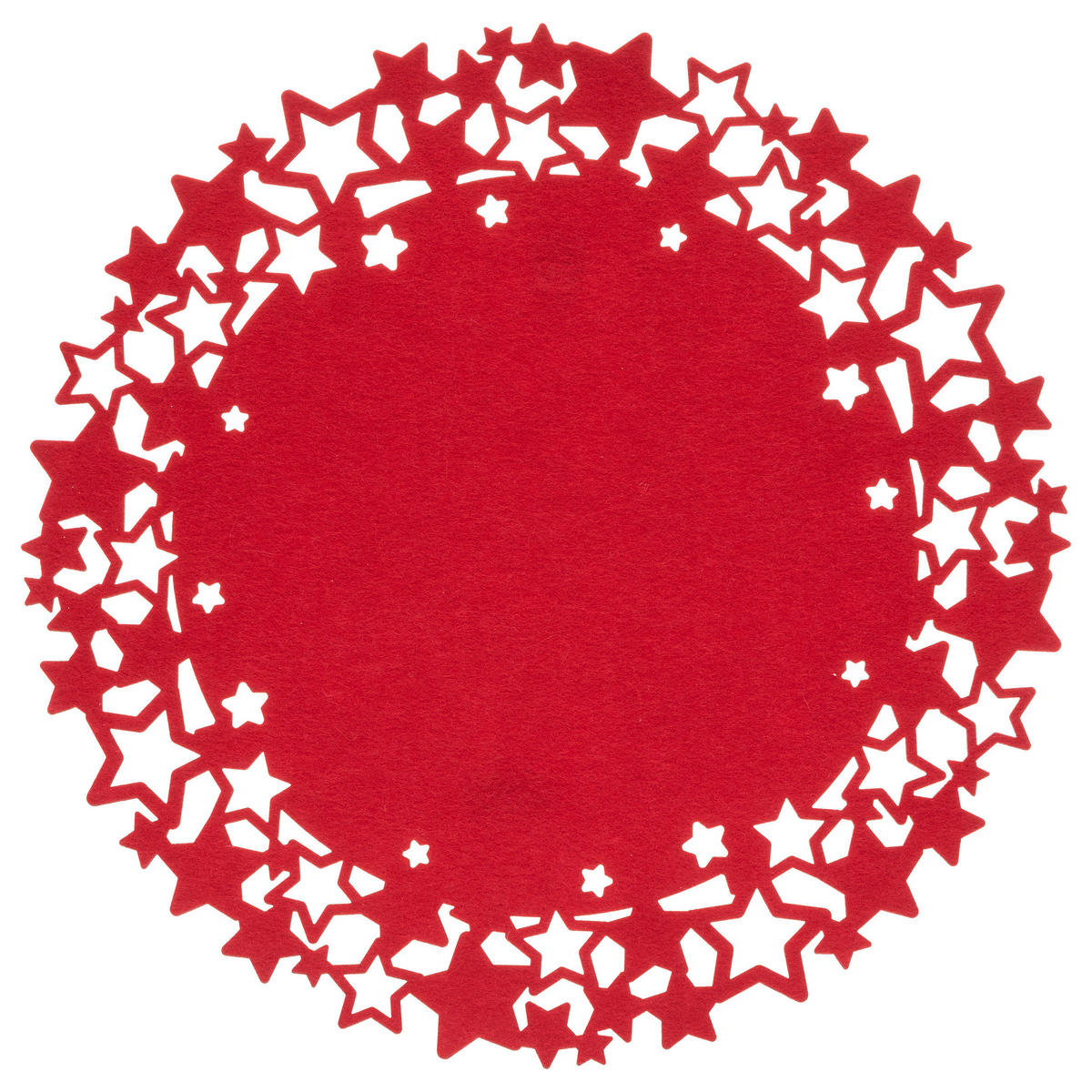 PLATZMATTE Filz Ø 38 cm - Rot, Textil (38cm) - Atmosphera Createur d´interieur