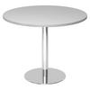 PAUSENTISCH groß STF 100/100/74,5 cm in Grau/Chrom - Chromfarben/Grau, Holzwerkstoff (100/100/74.5cm) - bümö