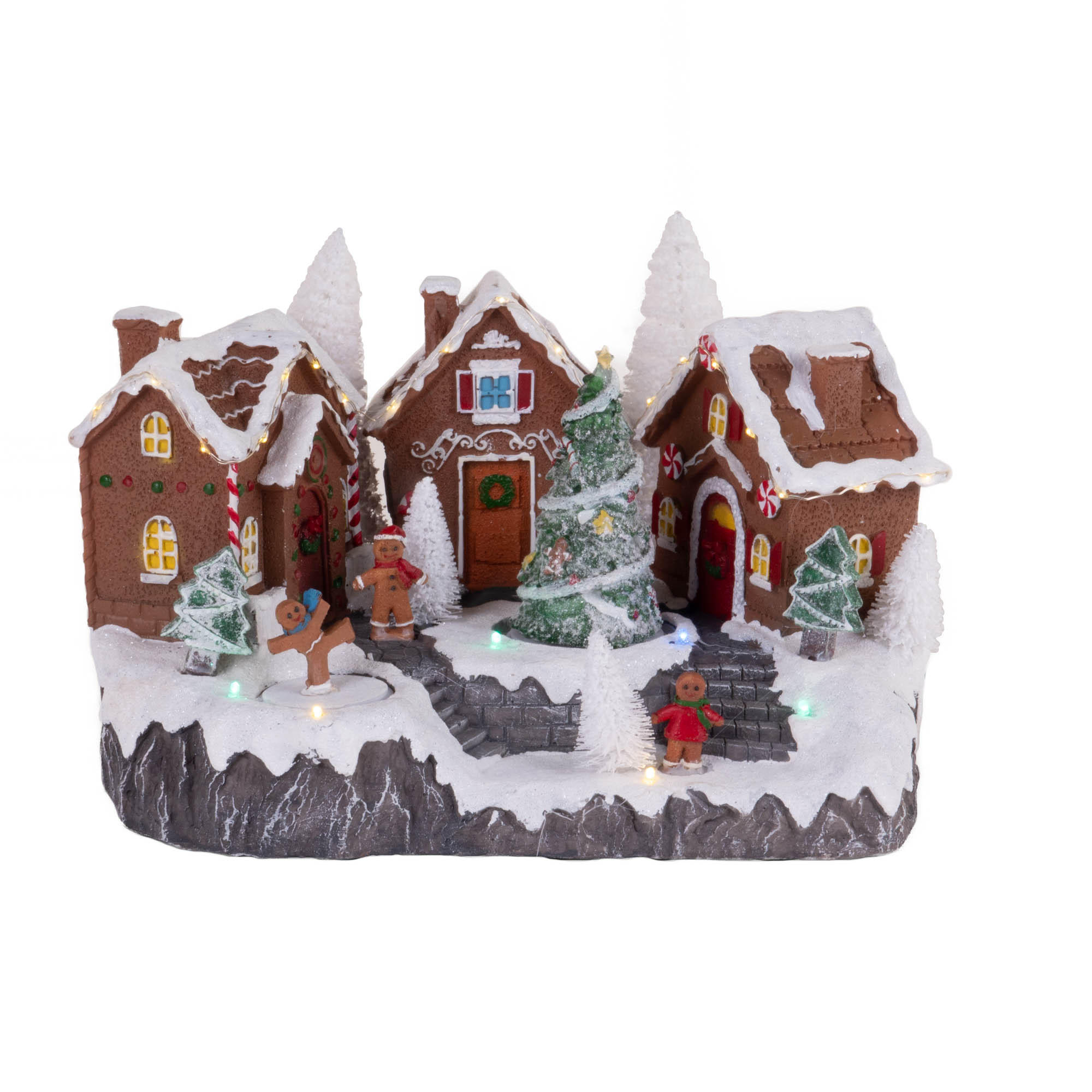 WEIHNACHTSSZENE Lebkuchenhaus 31/23 cm - Multicolor, Kunststoff (23/18/31cm) - Fééric Lights and Christmas