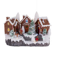 WEIHNACHTSSZENE Lebkuchenhaus 31/23 cm - Multicolor, Kunststoff (23/18/31cm) - Fééric Lights and Christmas