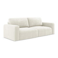 3-SITZER SOFA mit Schlaffunktion Chenille Stoff Weiß - Pink/Schwarz, Kunststoff/Textil (244/79/102cm) - Makamii