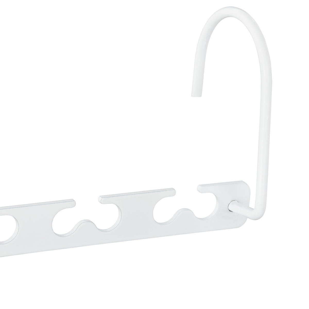 6XRAUMSPARBÜGEL - Weiß, Metall (26/8.5/5.4cm) - Relaxdays