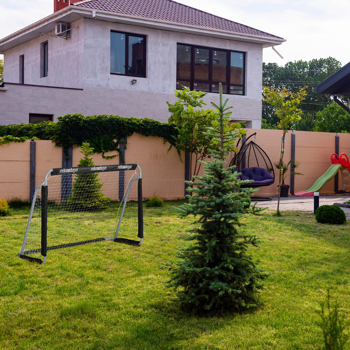 2xFUßBALLTOR - Multicolor, Textil/Metall (150/75cm) - Relaxdays