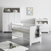 BABYZIMMER Olivia Weiß - Weiß, Holzwerkstoff (334/186/266cm) - Bessagi Kids