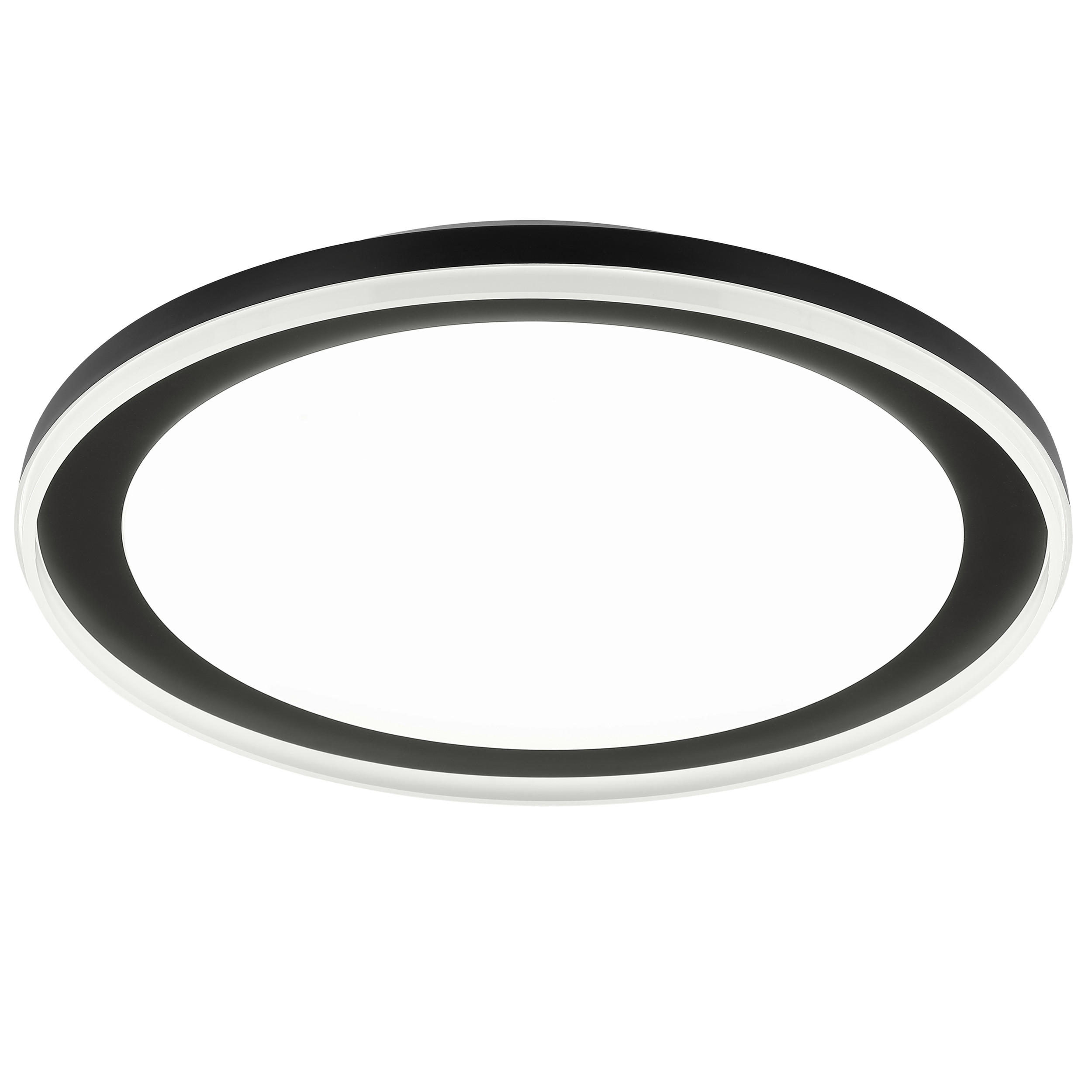 LED DECKENLEUCHTE Pederson Schwarz 45/45/9,5 cm - Schwarz, Metall (45/45/9.5cm) - Brilliant