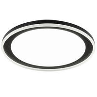 LED DECKENLEUCHTE Pederson Schwarz 45/45/9,5 cm - Schwarz, Metall (45/45/9.5cm) - Brilliant