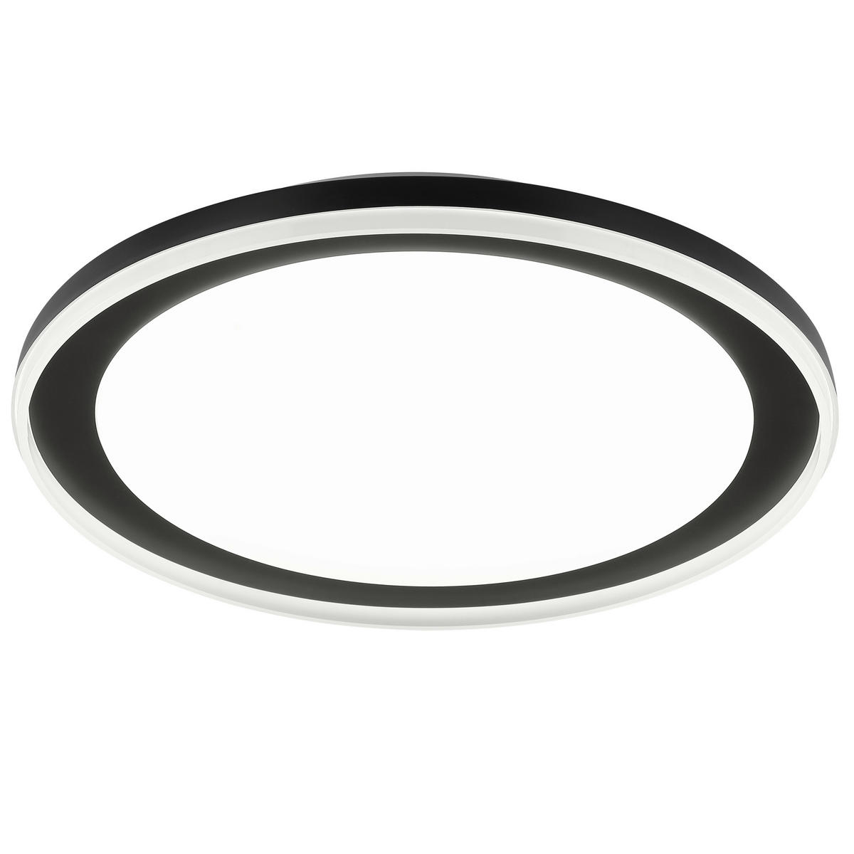 LED DECKENLEUCHTE Pederson Schwarz 45/45/9,5 cm - Schwarz, Metall (45/45/9.5cm) - Brilliant