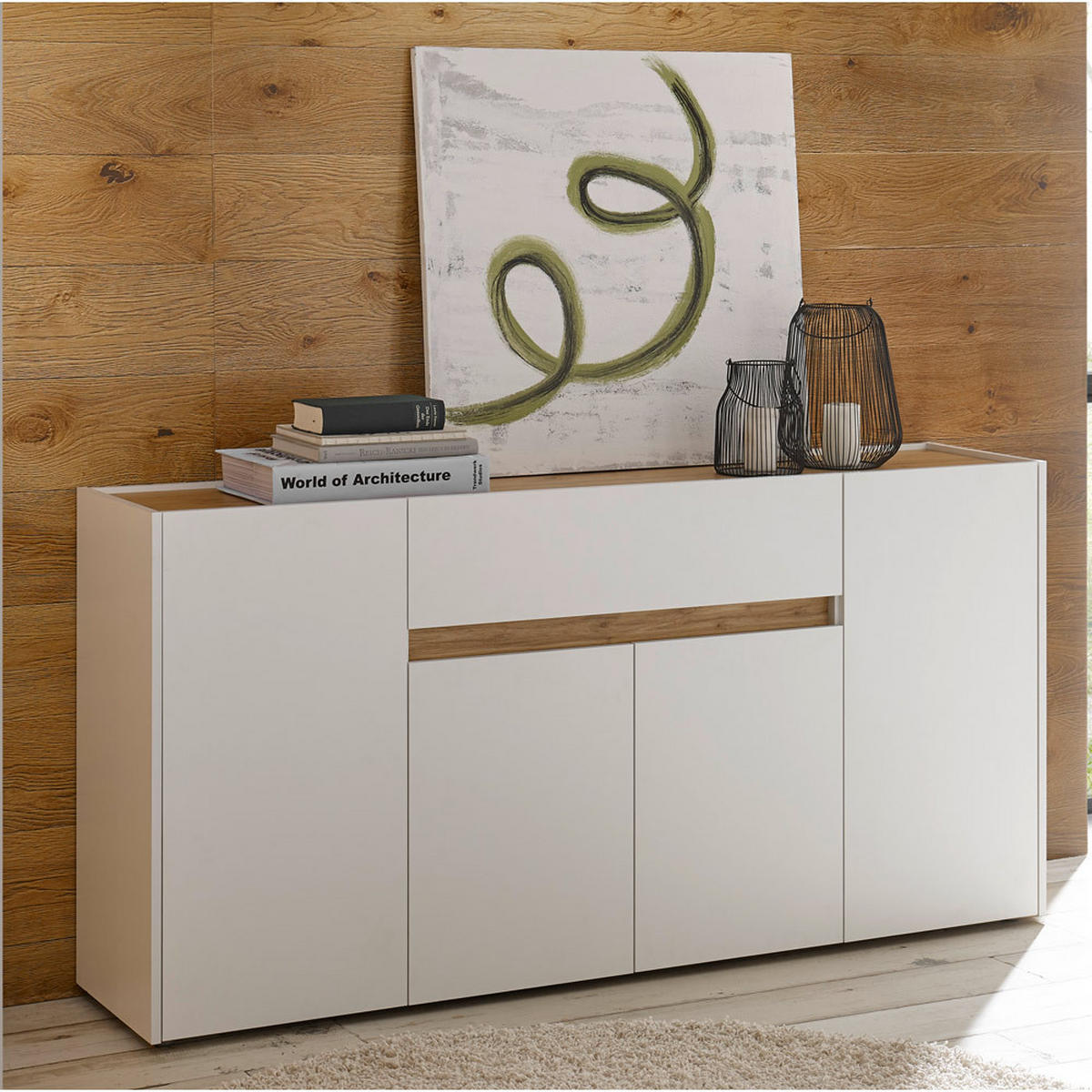 SIDEBOARD Crisp-61 - Weiß, Holzwerkstoff (170/87/40cm) - Lomado