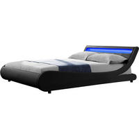 BETT natacha Schwarz - Schwarz, Textil (200/160cm) - Habitat Garten