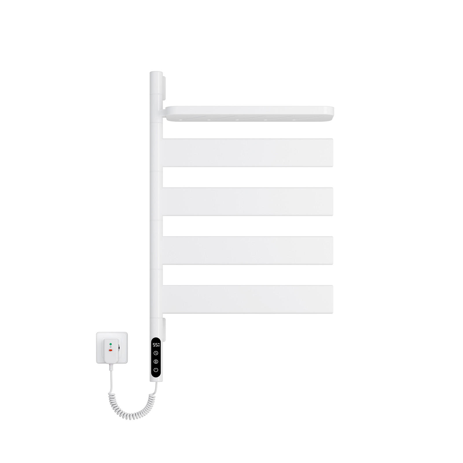 HANDTUCHHEIZKÖRPER Intelligentes Heizsystem Ablage Weiß 76/45 cm - Weiß, Metall (45/76/14cm) - EMKE