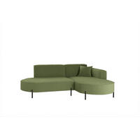 ECKSOFA L-Form Designer Modena Rein Stoff Quelle Olive Rechts - Olivgrün, Holz/Textil (236/165cm) - Kaiser Möbel
