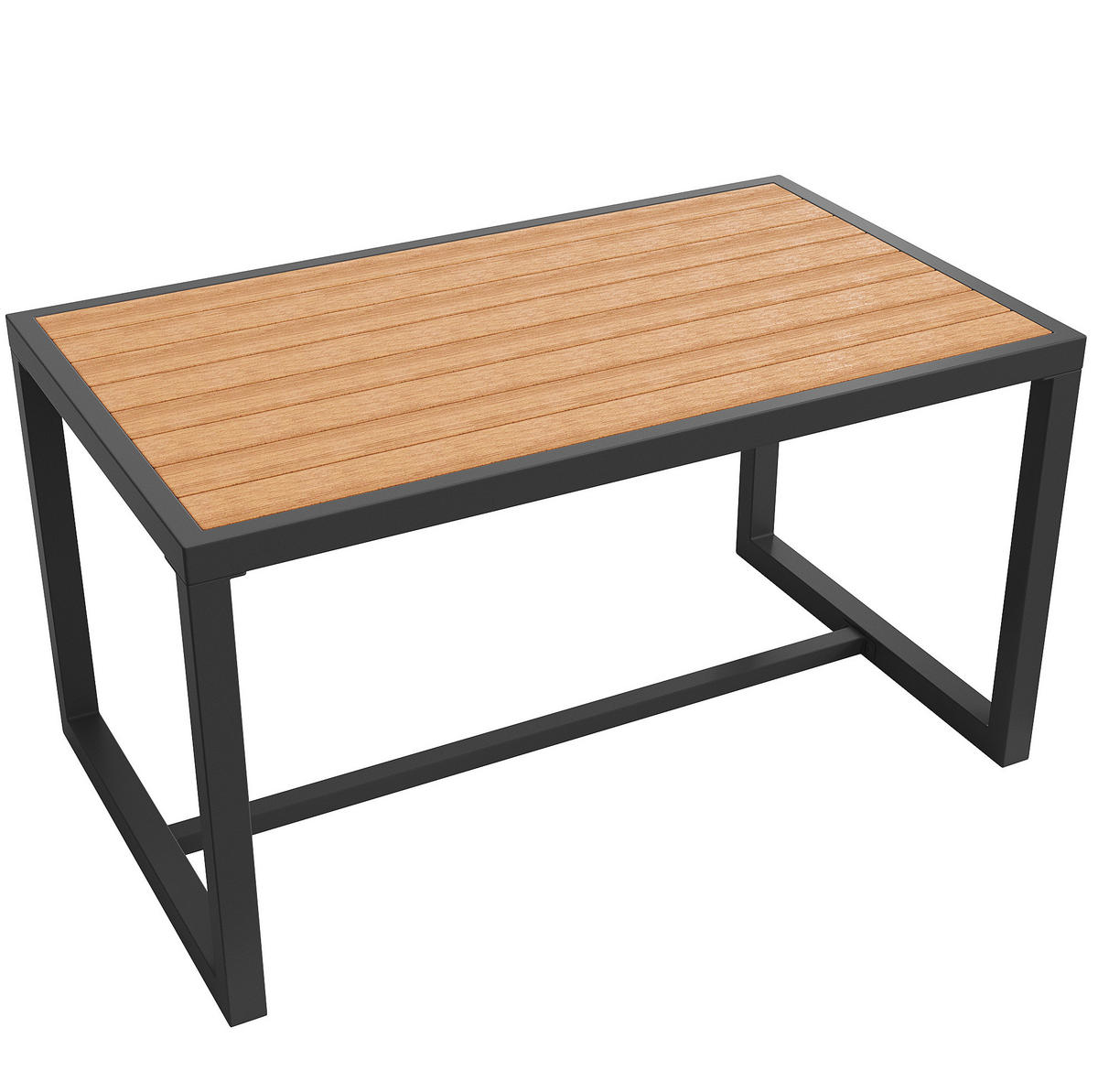 GARTENSETS aus Eisen Grau mit Couchtisch & abziehbaren Bezügen - Grau, Metall - Modfu