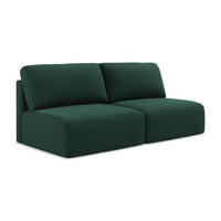 3-SITZER SOFA mit Schlaffunktion Strukturstoff Stoff Grün - Dunkelgrün/Schwarz, Kunststoff/Textil (216/79/102cm) - LaMiaSofa