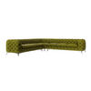 ECKSOFA Chesterfield Laura Olive Samt - Silberfarben/Olivgrün, Holz/Textil (323/323cm) - S-Style Möbel