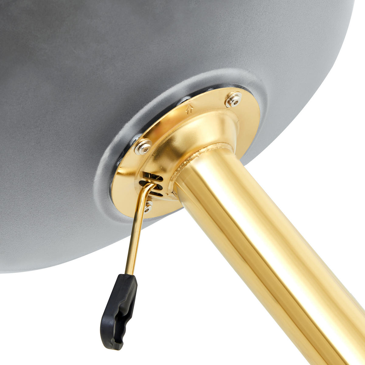 BARHOCKER 2er-Set höhenverstellbar drehbar Gold Transparent - Goldfarben, Metall (53.3/120/45.7cm) - Meubliv