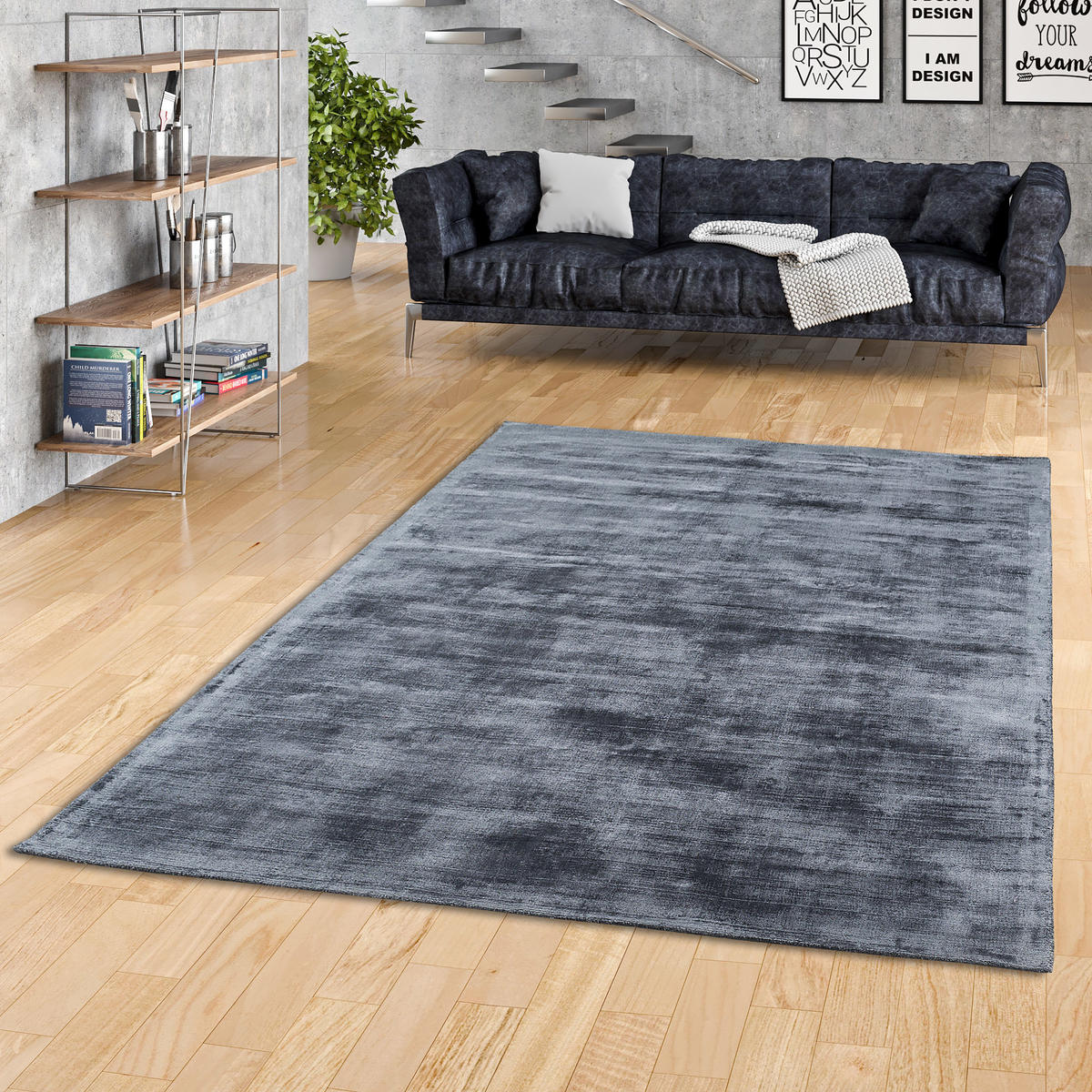 LUXUS DESIGNER TEPPICH ROMA - Anthrazit, Textil (70/140cm) - Pergamon