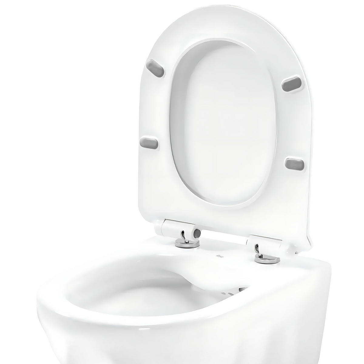 WC Schüssel Randlos Rea Gustavo Rimless - Weiß, Keramik (35.5/34/49cm) - REA