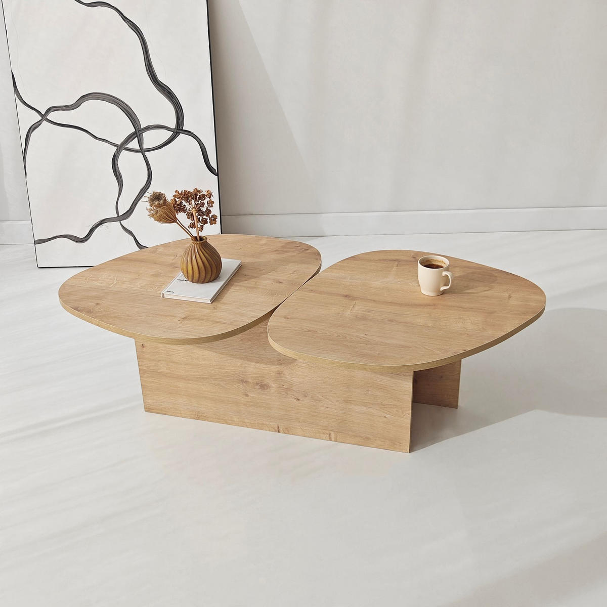 COUCHTISCH Stones Eiche Saphir - Eichefarben, Holzwerkstoff (60/125/38cm) - Habitat Garten