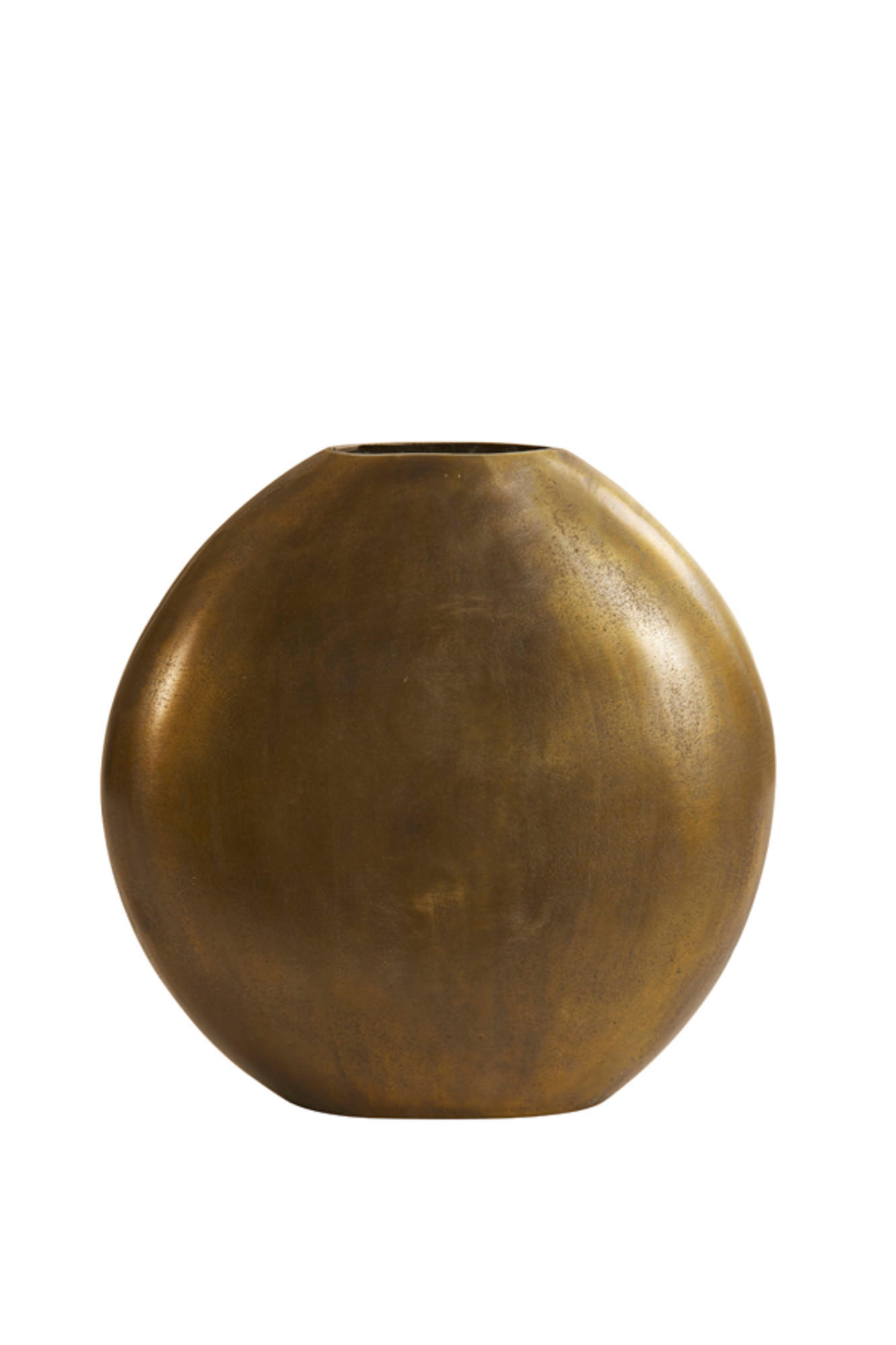 VASE Positano Bronze 42/7/42 cm - Bronzefarben, Metall (42cm) - Light & Living