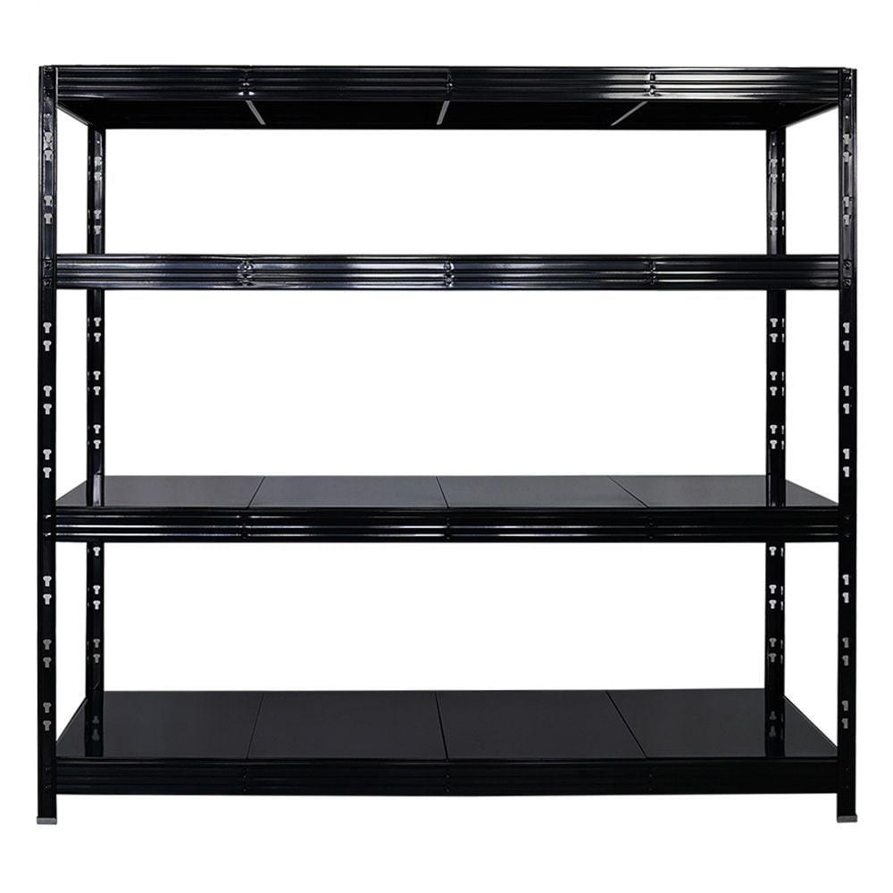 SCHWERLASTREGAL Rhino 3er-Set 180x200x60 cm 4 Stahlplatten-Ebenen Fachlast 500 kg Schwarz - Schwarz, Metall (200/180/60cm) - PROREGAL