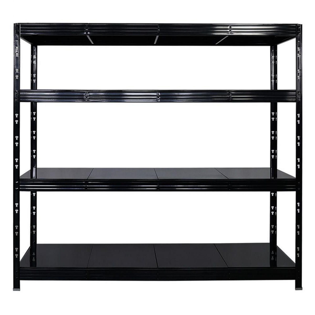 SCHWERLASTREGAL Rhino 3er-Set 180x200x60 cm 4 Stahlplatten-Ebenen Fachlast 500 kg Schwarz - Schwarz, Metall (200/180/60cm) - PROREGAL