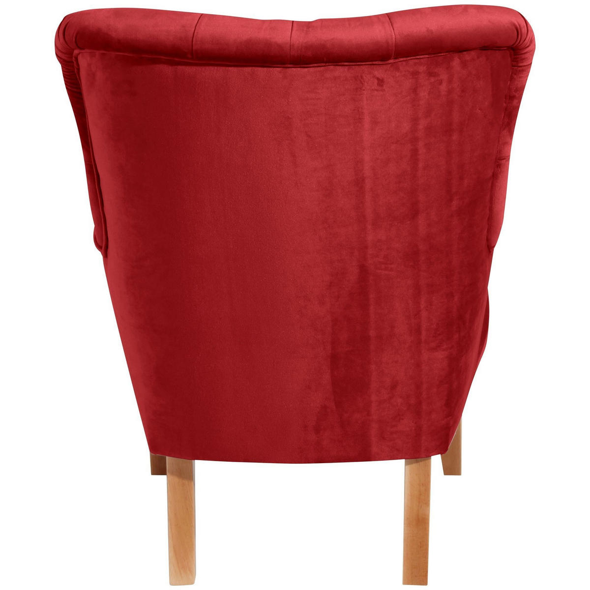 SESSEL Kaiya Bezug Samtvelours Buche natur / ziegel - Dunkelrot, Kunststoff (71/97/82cm) - 58aufmkessel