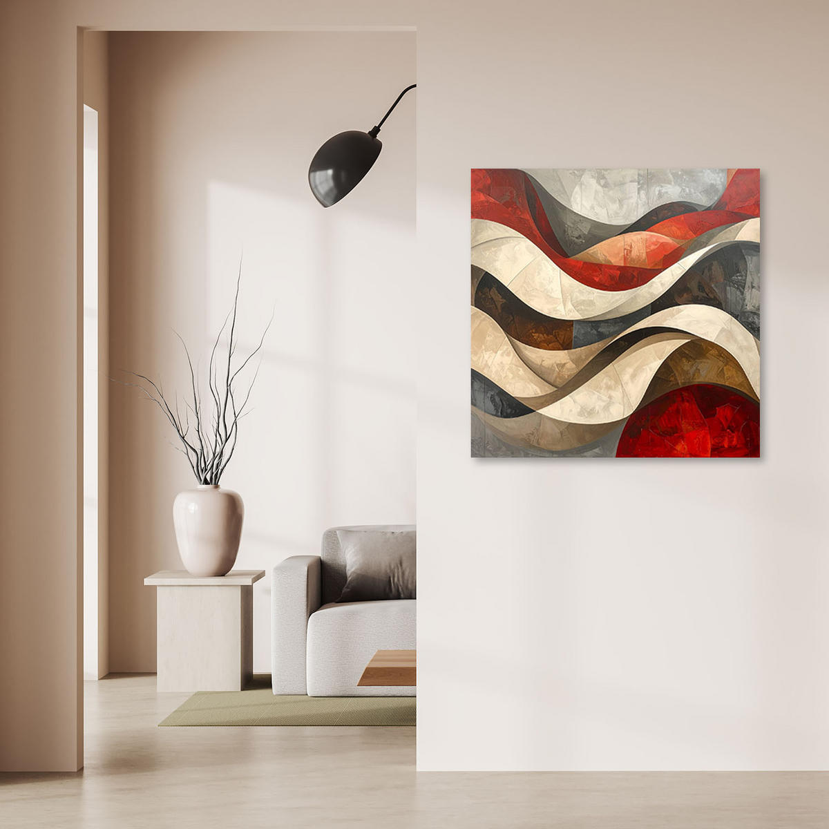 LEINWANDBILD 3D und geometrisch 50x50cm - Multicolor, Textil (50/50cm) - Feeby