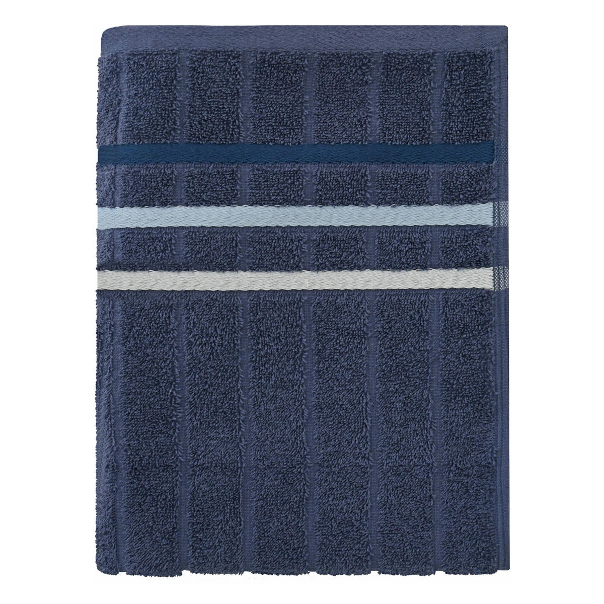HANDTUCHSET Ohio - 4-teilig - 50 x 100 cm - Dunkelblau - Dunkelblau, Textil (50/100cm) - Uncover by Schiesser
