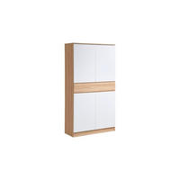 SCHUHSCHRANK - 100 cm x 40 cm - holz - naturfarben hell, weiß Coviana - Weiß, Holz (100/191/40cm) - Vente-Unique