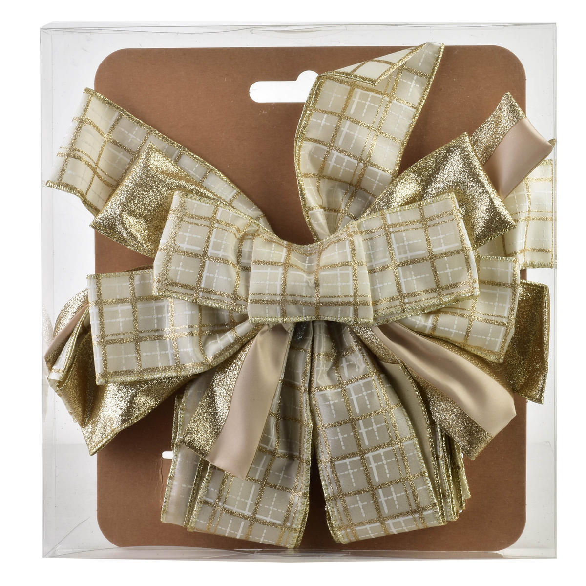 SCHLEIFE Santa Lila Beige 32x32x130 cm Kunststoff - Beige, Kunststoff (32/130/32cm) - Mondex