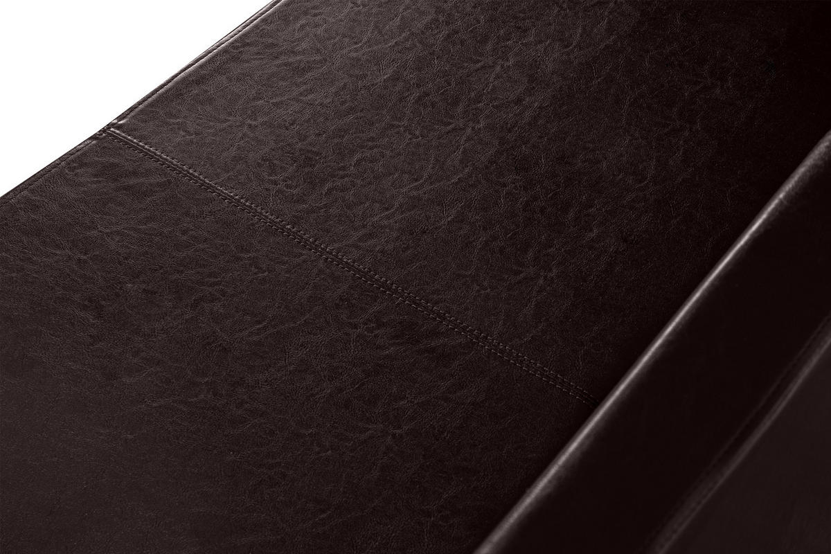 3-SITZER-SOFA ESPECTO Lederoptik, dunkelbraun - Dunkelbraun/Schwarz, Textil (67/71/171cm) - KONSIMO®