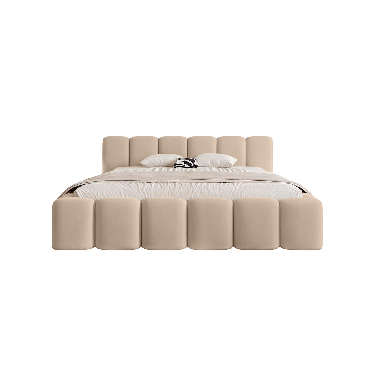 POLSTERBETT Limata 200x200 cm, Beige - Beige, Textil (200/200cm) - Fedve