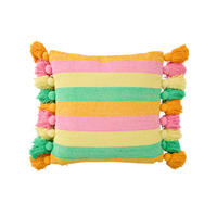 KISSEN QUASTEN GESTREIFT Multi - Multicolor, Textil (50/50cm) - J-Line