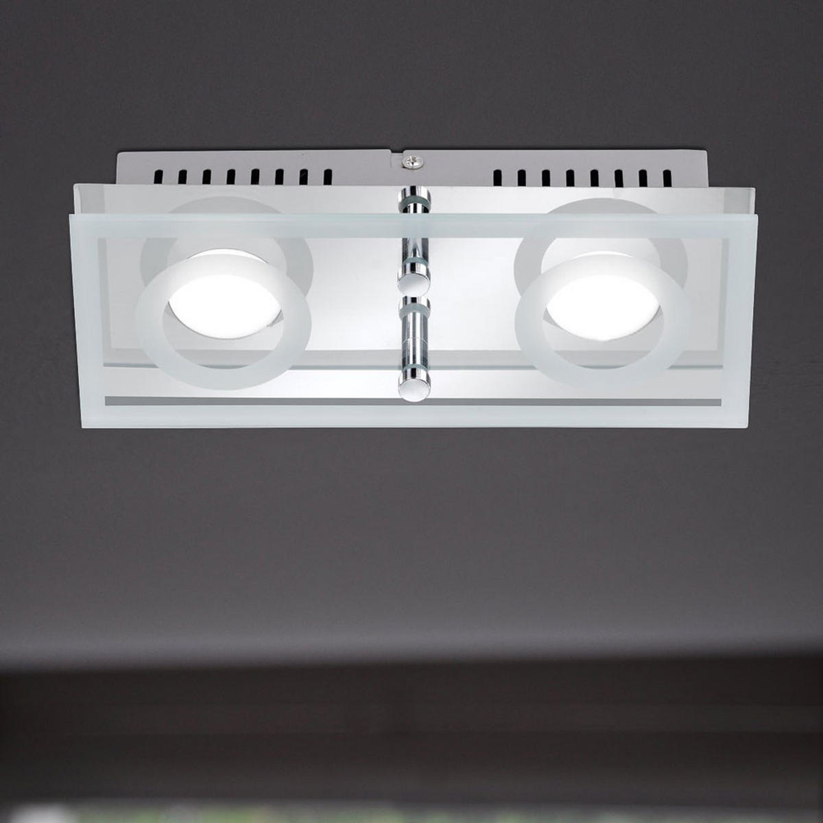 LED WANDLEUCHTE Metall Chrom Silber - Silberfarben, Glas (10/7/25cm) - Wofi