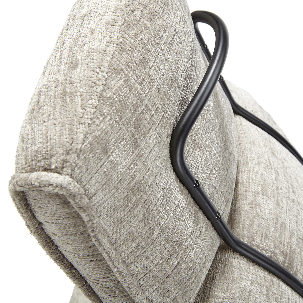 ARMLEHNENSTUHL - Drehbar, Chenille / Eisen - Beige, Textil (60/92/64cm) - home24