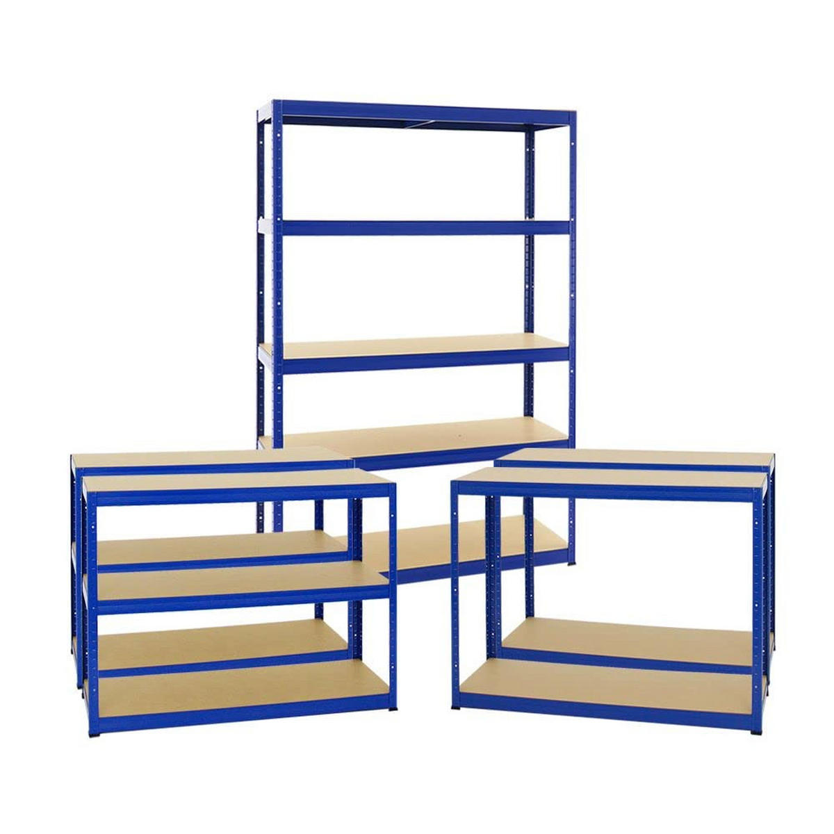 SCHWERLASTREGAL Big Elephant S 3er-Set mit 3x 180x120x45 cm Fachlast 250 kg Blau - Blau, Metall (360/180/45cm) - PROREGAL