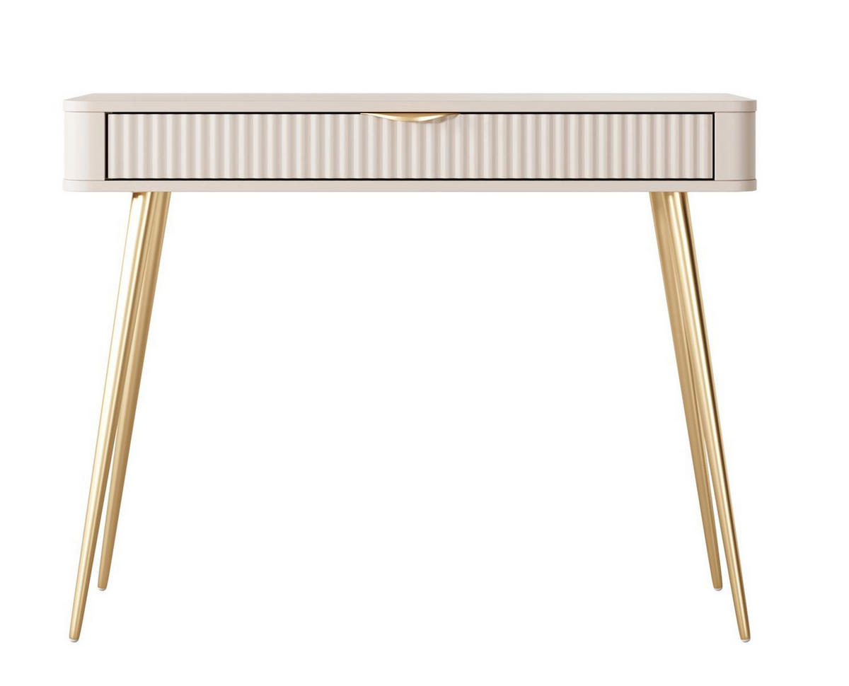 SCHMINKTISCH mit Schublade Beige BELLO - Beige, Holzwerkstoff (38/100.2/78cm) - Compleo24