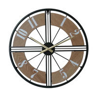 WANDUHR Schwarz 5/50/50 cm - Schwarz, Holzwerkstoff (5/50/50cm) - Mobili Rebecca