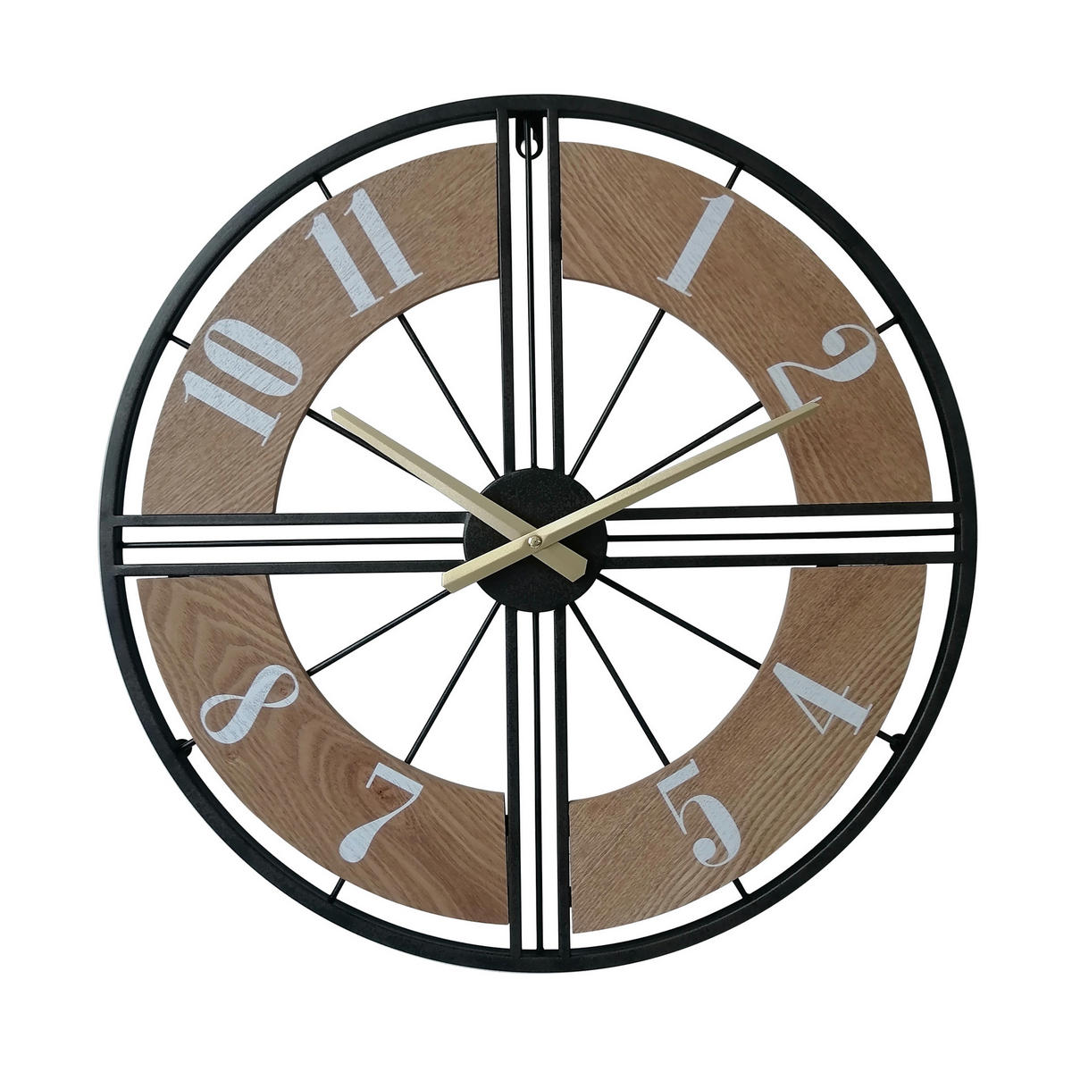 WANDUHR Schwarz 5/50/50 cm - Schwarz, Holzwerkstoff (5/50/50cm) - Mobili Rebecca