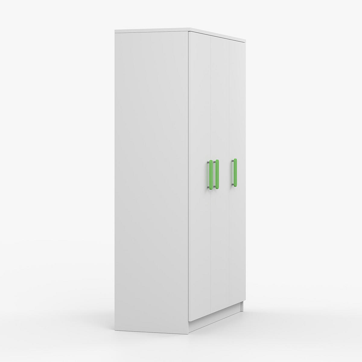 SKŘÍŇ s otočnými dveřmi JONAS I 19 120/192/50, 3dveřová, bílý - bílá/zelená barva, kompozitní dřevo (120/194/50cm) - imoebel24