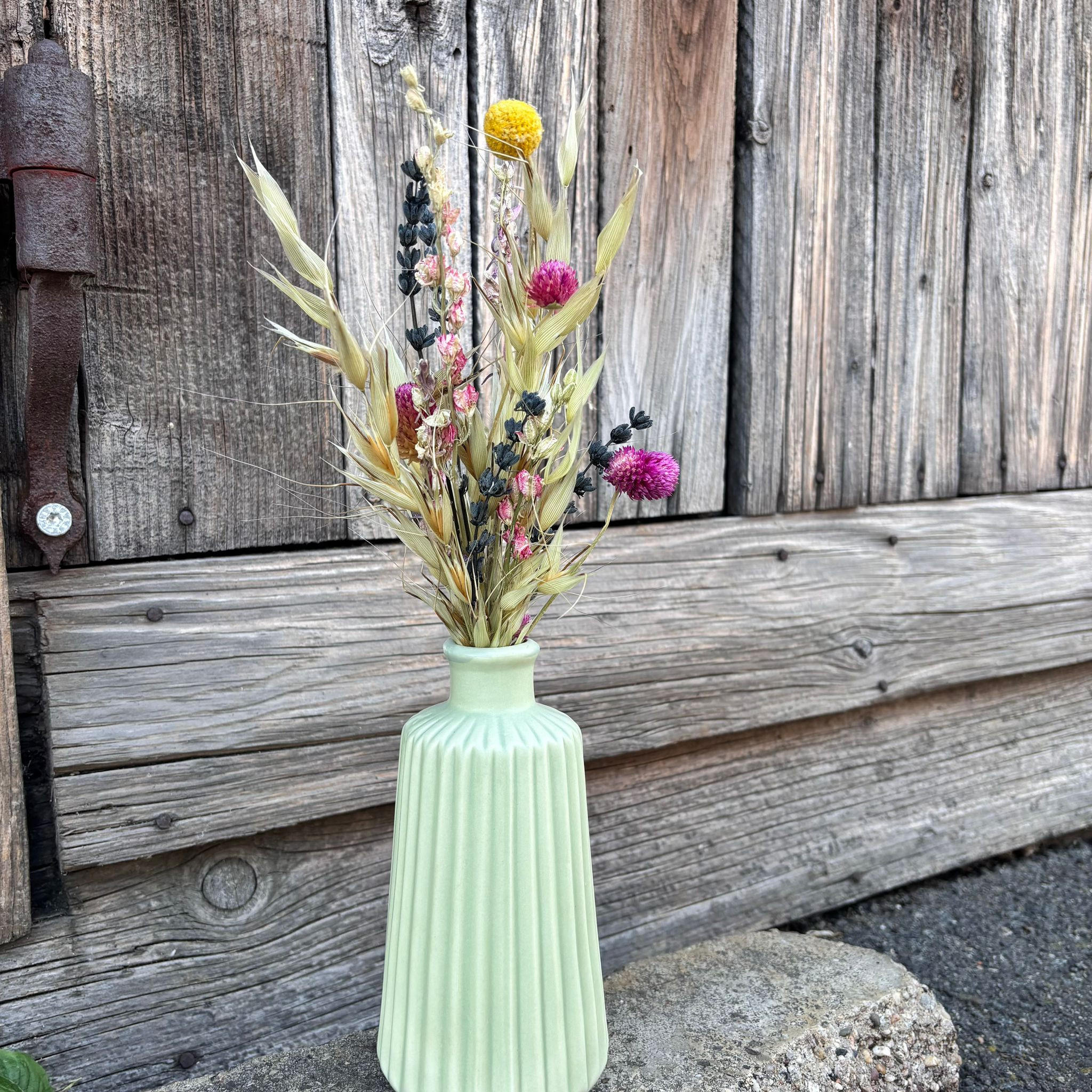 WIESENGLÜCK Mini - Natürlicher Trockenblumenstrauß in beige-rosa - Beige, Naturmaterialien (30cm) - Lykke & You