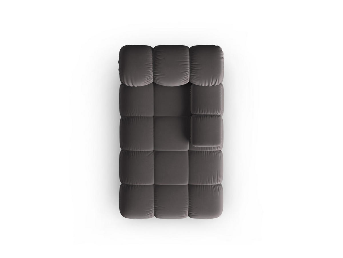 CHAISELONGUE rechts Bellis aus Samt dunkelgrau - Dunkelgrau, Textil (97/62/157cm) - Micadoni