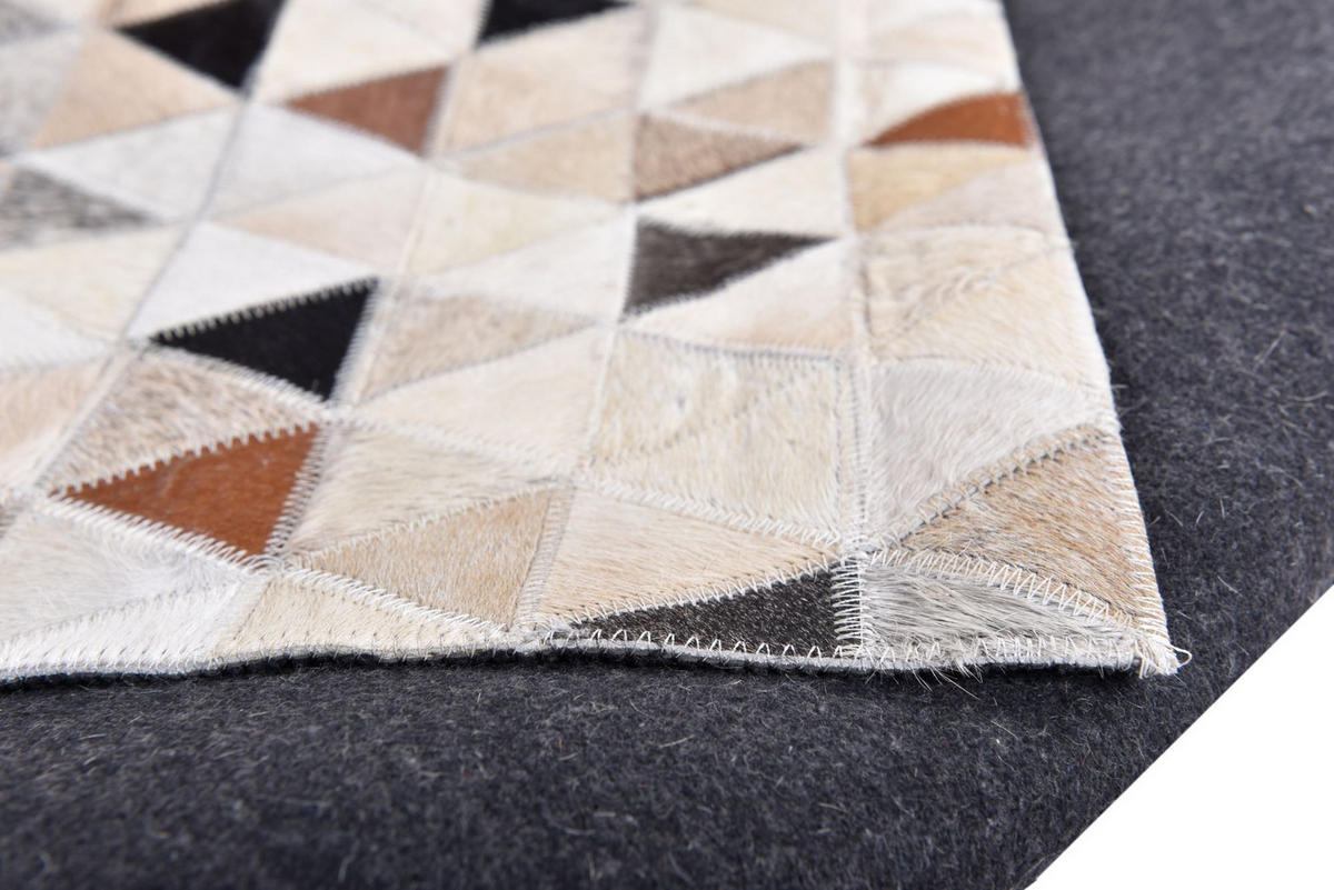 LEDERTEPPICH Kobe 190x290 cm - Naturfarben, Textil (190/290cm) - THEKO