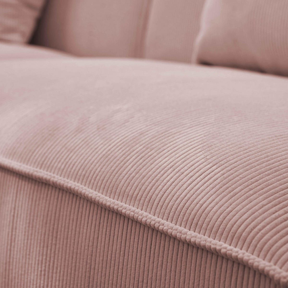 SOFA 3-Sitzer, Rosa - Pink, Textil (90/76/230cm) - Oviala