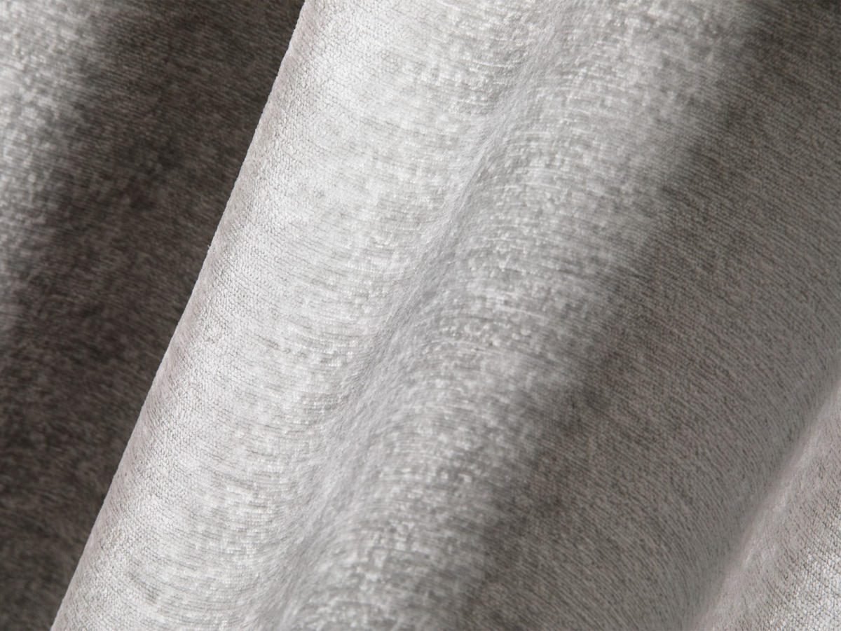 BETT mit Bettkasten und Kopfteil Lupine aus Chenille-Stoff silber 140x200cm - Silberfarben, Textil (140/200cm) - Micadoni