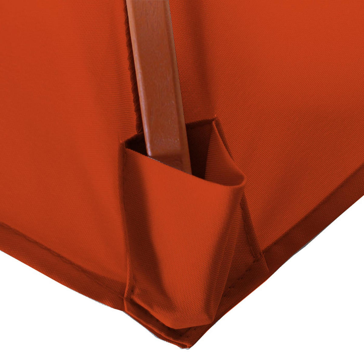 SONNENSCHIRM RUND Orange - Orange, Holz (350/350cm) - MCW