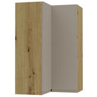 ECKHÄNGESCHRANK Avellino W14/60 Eiche Artisan / Stone Grey Acryl Matt 60 / 60 / 96cm - Eiche Artisan/Grau, Holz/Holzwerkstoff (60/96/60cm) - Feldmann-Wohnen