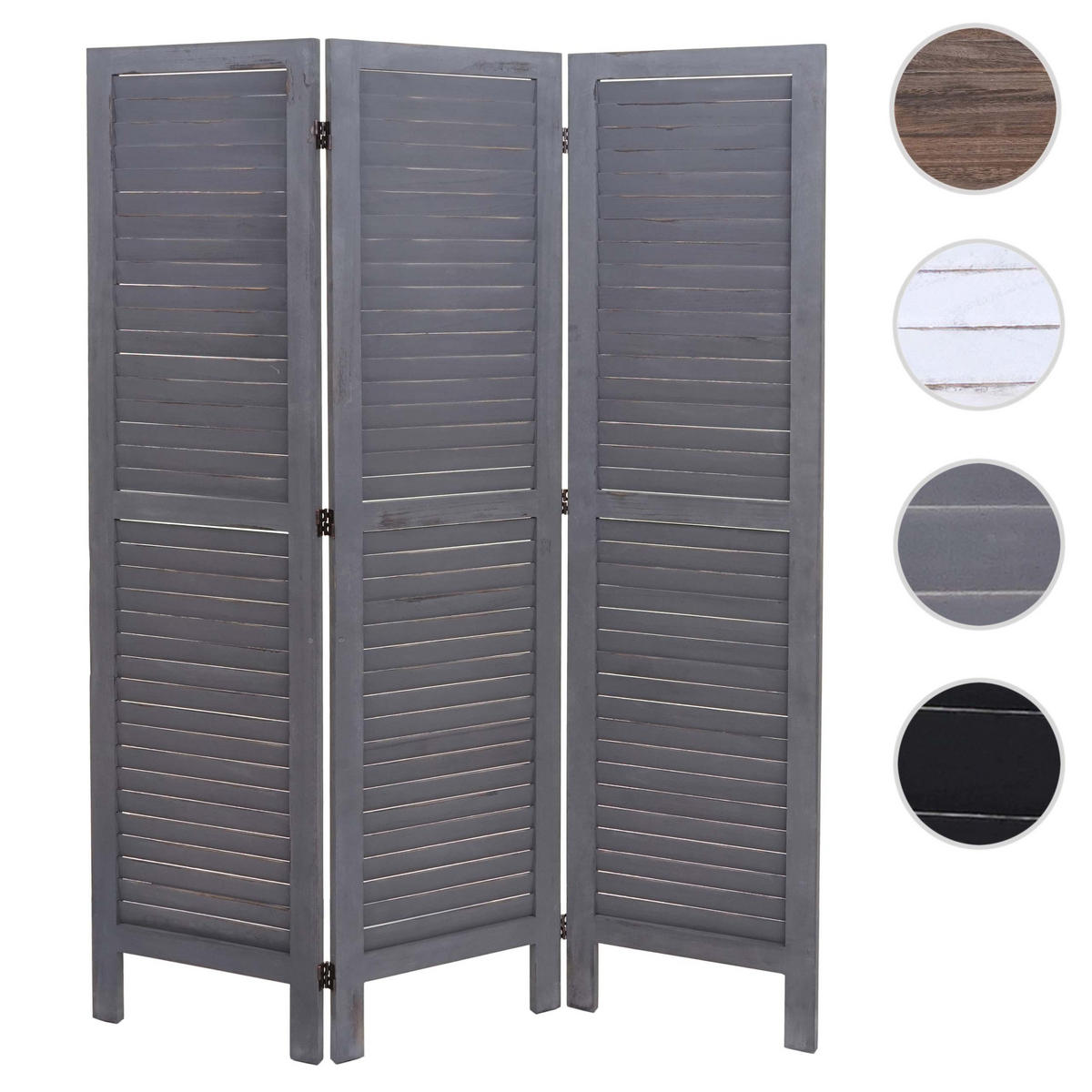 PARAVENT Grau - Grau, Holz (120/170/2cm) - MCW